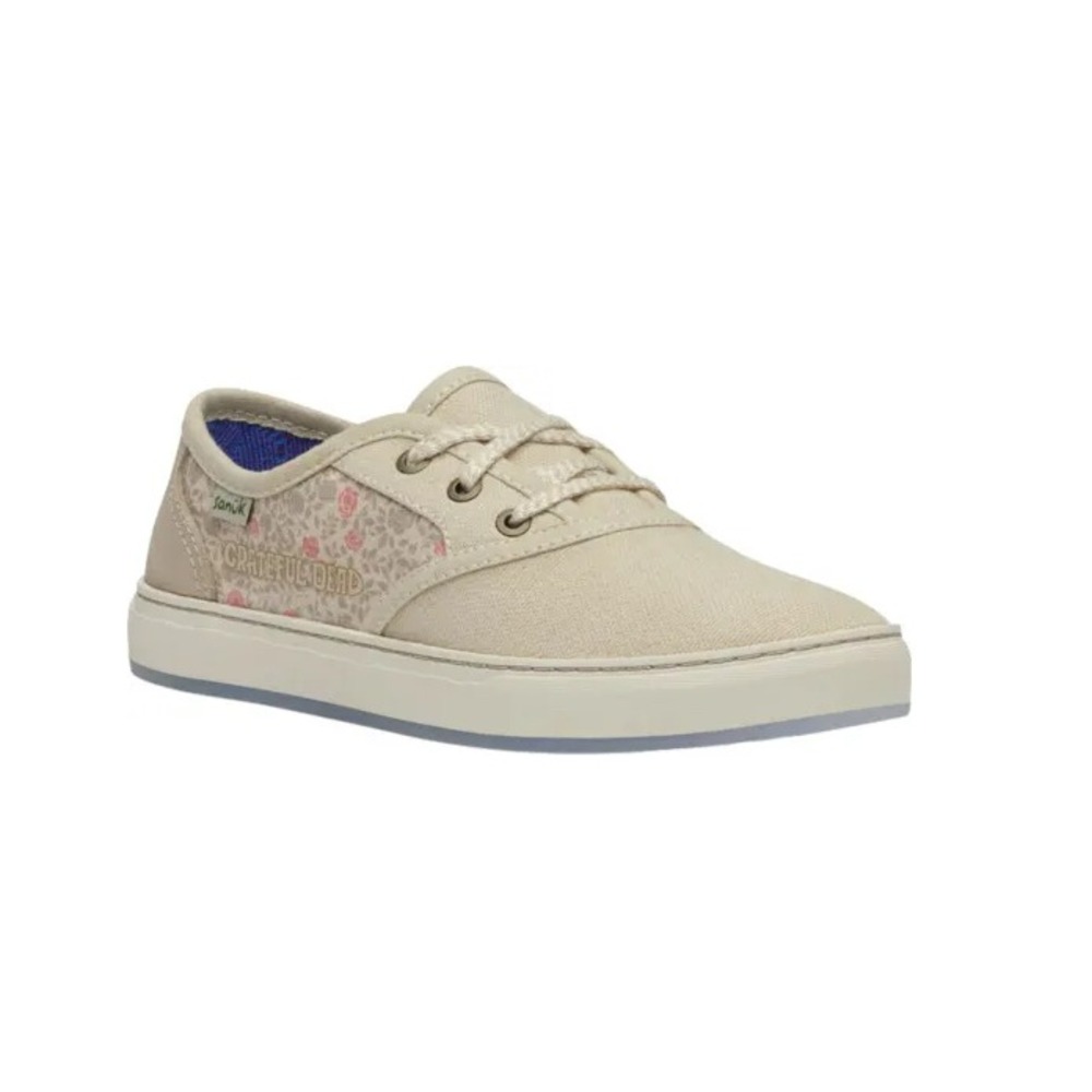 Sanuk Avery Lace X Grateful Dead Women's Slippers Shoes Beige Size 9